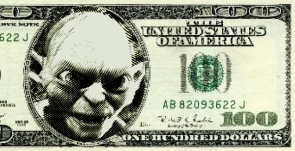 Nowy wzór dolara. #dolar #Gollum #pierścień