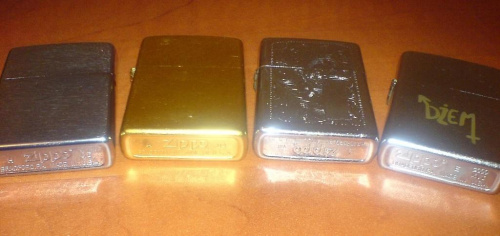 cztery sztuki zippo #zippo #dżem #venetian