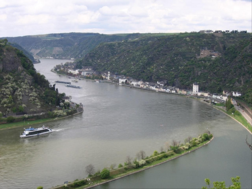 Widok na Ren - Skała Loreley niedaleko Koblencji #Ren #Loreley #Trier #Koblencja #Mosela #Bruksela #Niemcy #Belgia