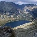 widok z przełeczy na DPS, Wielki Staw Polski, Mały Staw, OP z Kozim