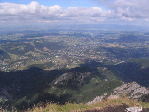 szczyt zdobyty! panorama Zakopanego i pasma Gubałówki