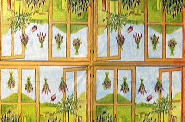 Zioła w oknie #decoupage #serwetki #wymiana