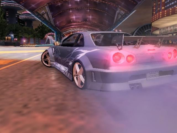 Mój Nissan SkyLine GT-R34 do Turnieju o mistrza kierownicy BayView w grze NFS Underground 2