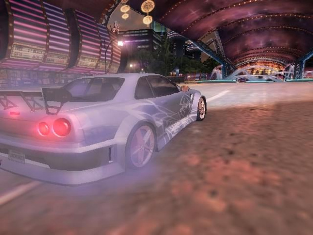 Mój Nissan SkyLine GT-R34 do Turnieju o mistrza kierownicy BayView w grze NFS Underground 2