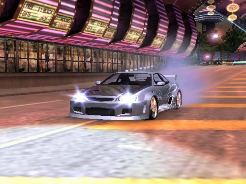 Mój Nissan SkyLine GT-R34 do Turnieju o mistrza kierownicy BayView w grze NFS Underground 2