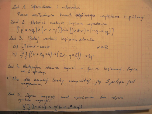 Logika - kolokwium nr 1 gr I