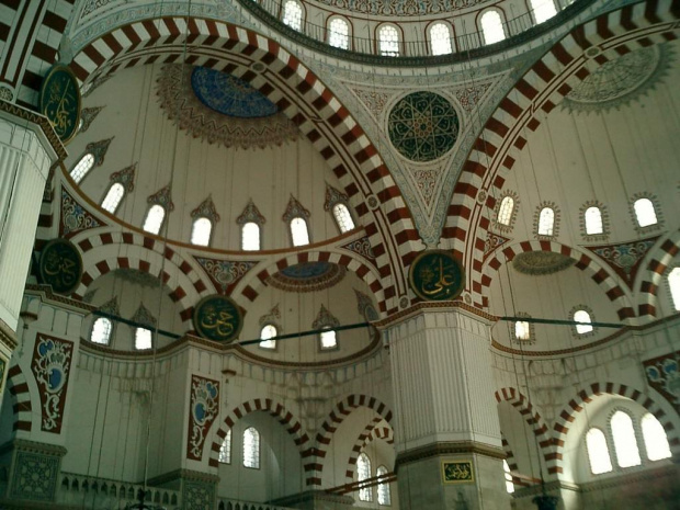Wnętrze meczetu #Turcja #Stambuł #CieśninaBosfor #Meczet #BłękitnyMeczet