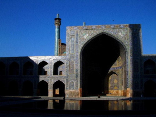 Isfahan, dziedziniec wewnatrz meczetu Shah #IranPersja