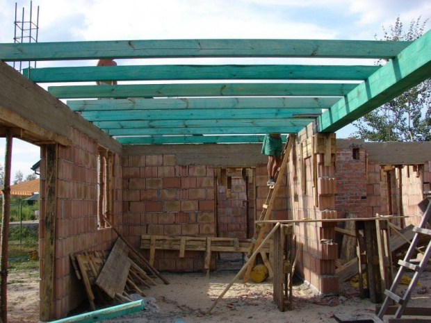 27 lipca 2006. Drewniany strop. #budowa