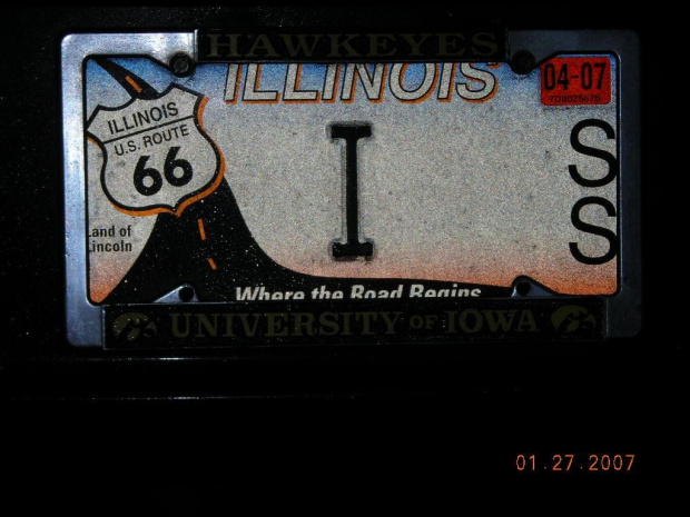 Route 66 licence plate