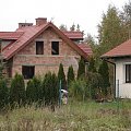 20 października 2006. Widok domu z drogi dojazdowej. #budowa
