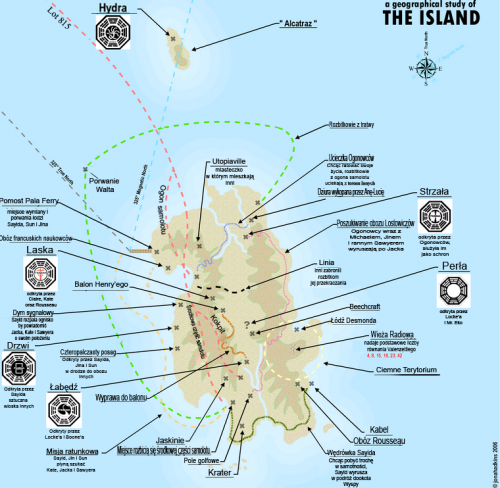 Mapa wyspy w LOST.