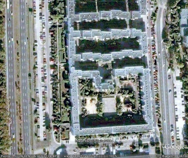 Tak to wygląda z satelity