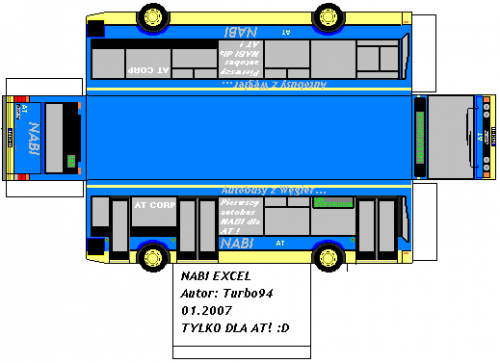 Model autobusu NABI Excel.