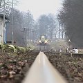 Przed szynobusem jednak poszła "stonka" ze składem towarowym.