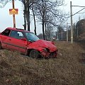 tak wyglada samochod po spadnieciu ze skarpy na tory....
Na szczescie nie jechał tendy zaden pociag do MIEDZY LESIA #Kłodzko