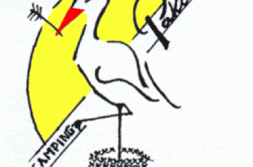 Logo Nederlandse Camping in Hartje (Holandia)
http://www.campingpakosc.nl/dutch/main.htm #WizerunekBociana #SymbolBociana #logo